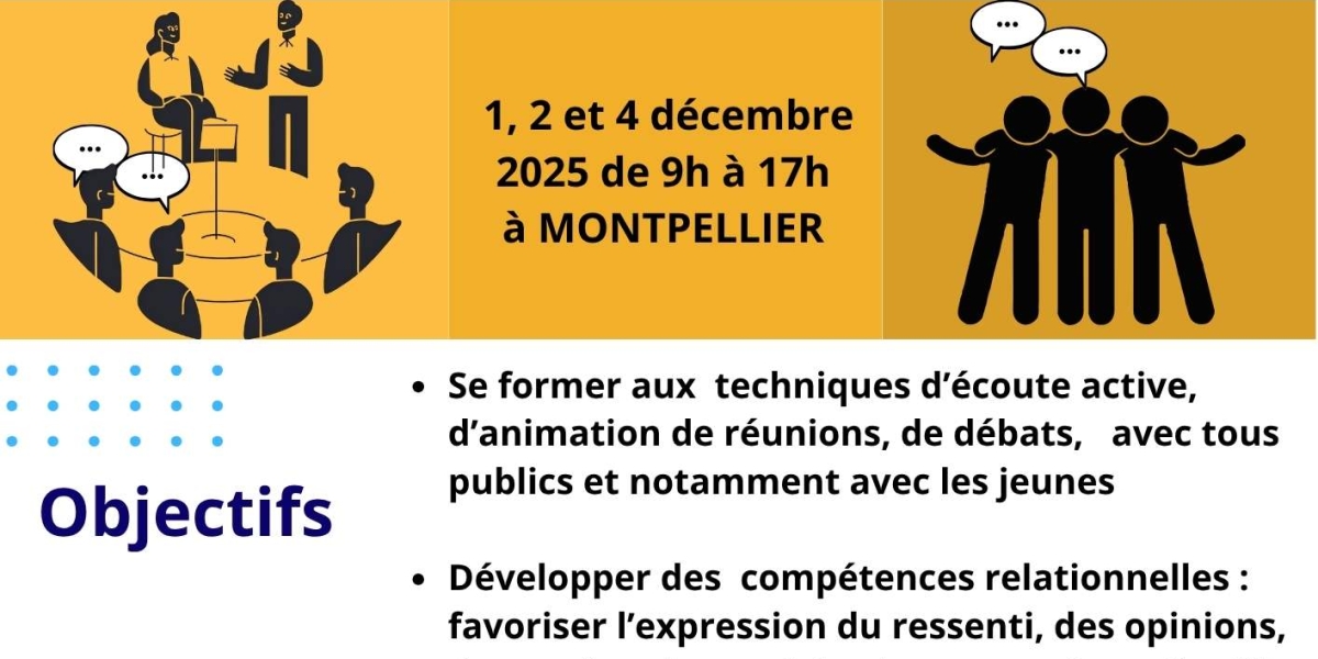 Formation Animer des groupes de parole/ conduire une réunion